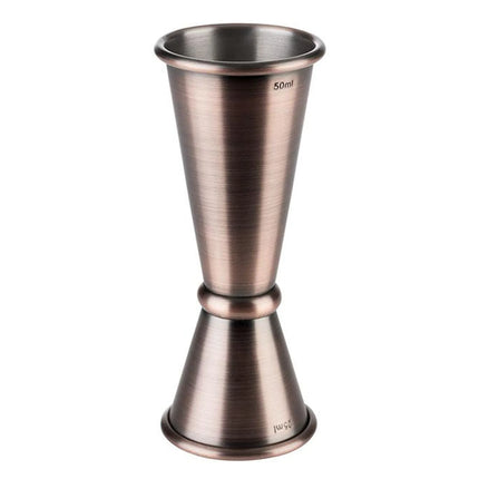 GGM Gastro (6 pcs) Cocktail Jigger - Stainless Steel - 25ml & 50ml - with internal fill lines 15ml & 35ml - CE marked