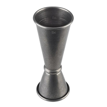 GGM Gastro (6 pcs) Cocktail Jigger - Stainless Steel - 25ml & 50ml - with internal fill lines 15ml & 35ml - CE marked