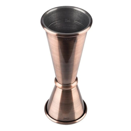 GGM Gastro (6 pcs) Cocktail Jigger - Stainless Steel - 25ml & 50ml - with internal fill lines 15ml & 35ml - CE marked