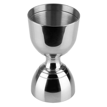 GGM Gastro (6 pcs) Cocktail Jigger - Stainless Steel - 30ml & 60ml - with internal fill lines 10ml/15ml/20ml & 40ml - CE marked