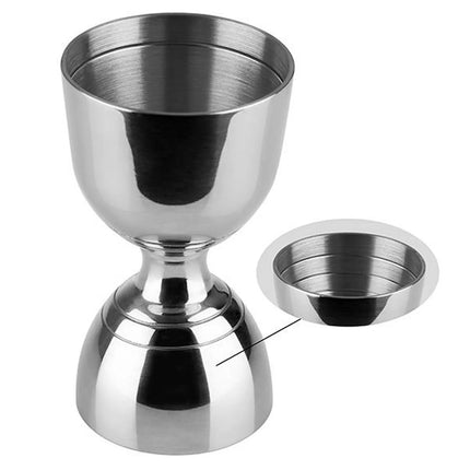GGM Gastro (6 pcs) Cocktail Jigger - Stainless Steel - 30ml & 60ml - with internal fill lines 10ml/15ml/20ml & 40ml - CE marked