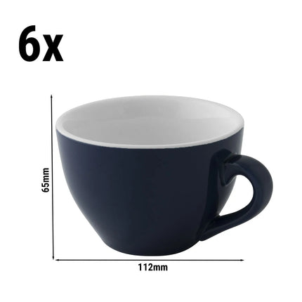 GGM Gastro (6 pcs) COLORS | Cappuccino Cup Colors - 180ml - Blue