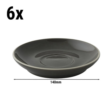 GGM Gastro (6 pcs) COLORS - Cappuccino saucers - Ø140mm - Grey