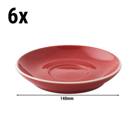 GGM Gastro (6 pcs) COLORS - Cappuccino saucers - Ø140mm - Red