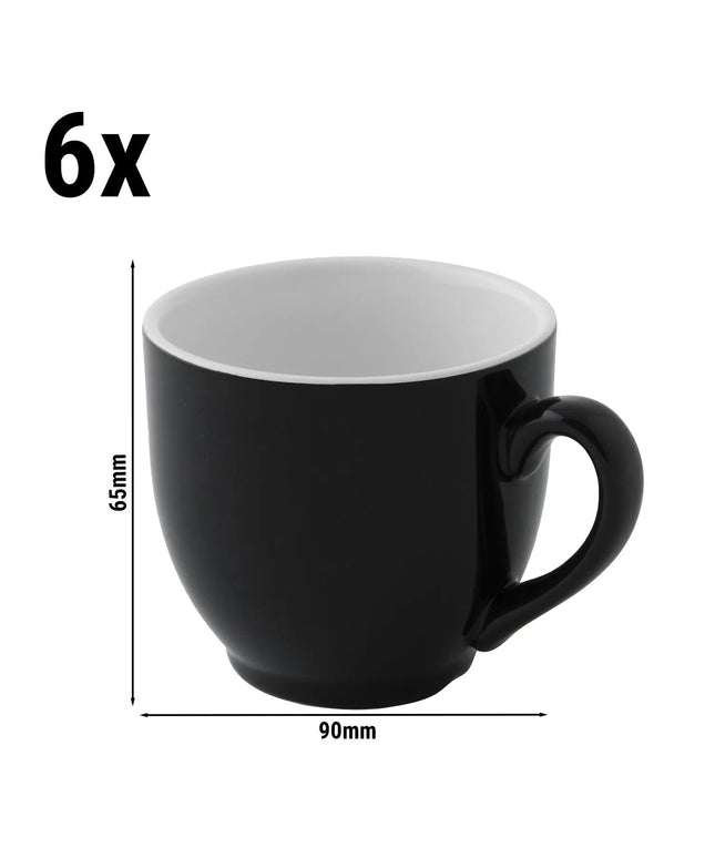 GGM Gastro (6 pcs) COLORS | Coffee Cup Colors - 140ml - Black