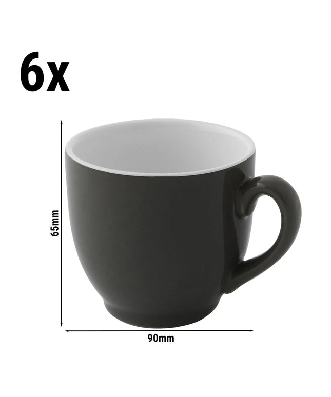 GGM Gastro (6 pcs) COLORS | Coffee Cup Colors - 140ml - Grey