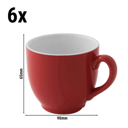 GGM Gastro (6 pcs) COLORS | Coffee Cup Colors - 140ml - Red