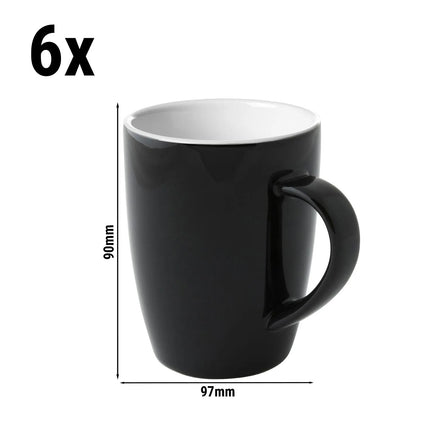 GGM Gastro (6 pcs) Colors | Coffee Cup Colors - 180ml - Black