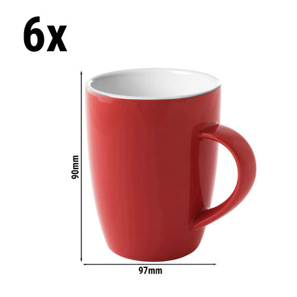 GGM Gastro (6 pcs) COLORS | Coffee Cup Colors - 180ml - Red