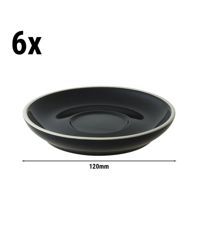 GGM Gastro (6 pcs) COLORS - Espresso saucers - Ø120mm - Black
