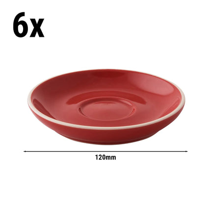 GGM Gastro (6 pcs) COLORS - Espresso saucers - Ø120mm - Red