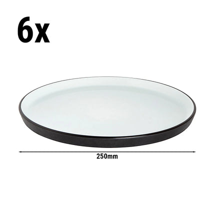 GGM Gastro (6 pcs) COSMIC | Plate - flat - Porcelain - Ø250mm - Black