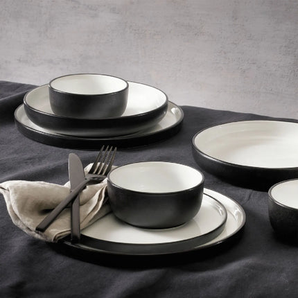 GGM Gastro (6 pcs) COSMIC | Plate - flat - Porcelain - Ø250mm - Black