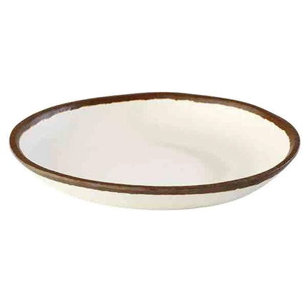GGM Gastro (6 pcs) CROCKER | Deep Plate - Melamine - Ø205mm - White/Brown