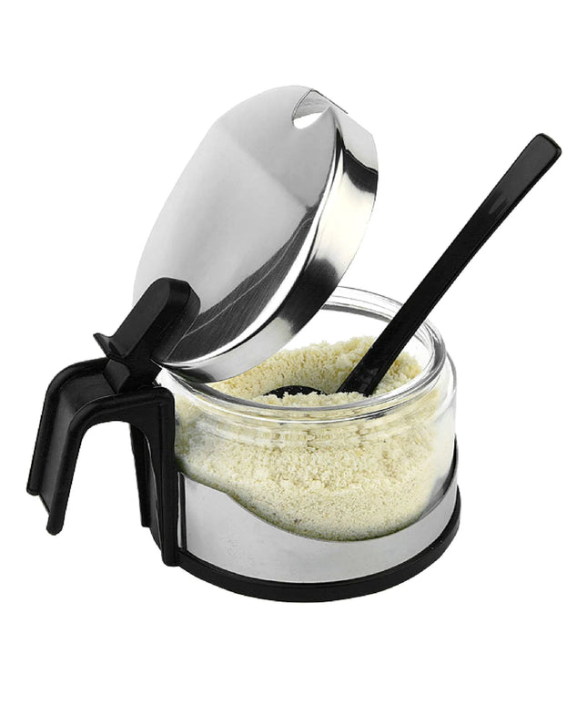 GGM Gastro (6 pcs) Cruet ECO - Parmesan - Stainless steel, Glass, ABS - incl. plastic spoon