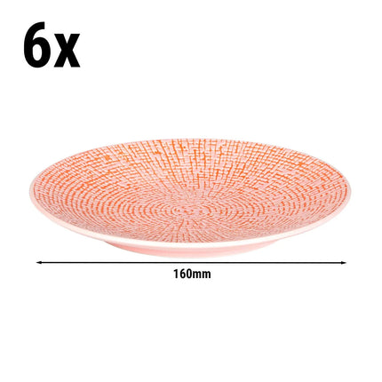 GGM Gastro (6 pcs) CUBICAL | Plate - flat - Stoneware - Ø160mm - Pink