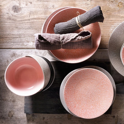 GGM Gastro (6 pcs) CUBICAL | Plate - flat - Stoneware - Ø160mm - Pink