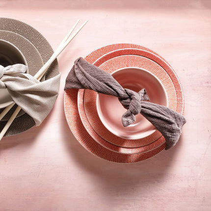 GGM Gastro (6 pcs) CUBICAL | Plate - flat - Stoneware - Ø160mm - Pink