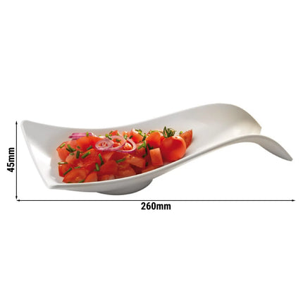 GGM Gastro (6 pcs) Cutlery tray - SMALL WAVE - Melamine - 260x130mm - White