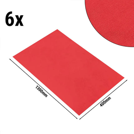 GGM Gastro (6 pcs) Damask Table Runner Vienna - 40x130cm - Fiery Red