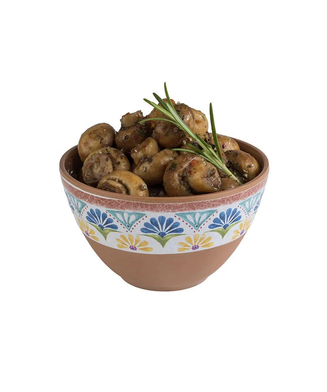 GGM Gastro (6 pcs) Dessert Bowl - ARABESQUE - Melamine - 200ml - round - Ø 100mm - Terracotta/Blue