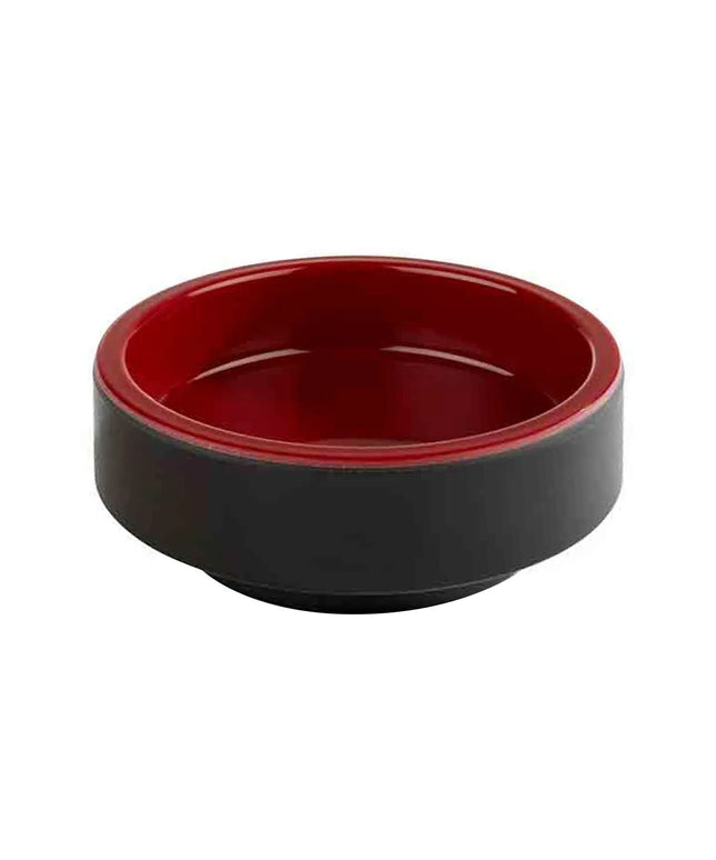GGM Gastro (6 pcs) Dessert Bowl - ASIA PLUS - Melamine - 0.04L - round - Ø 75mm - Black/Red