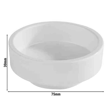 GGM Gastro (6 pcs) Dessert Bowl - ASIA PLUS - Melamine - 0.04L - round - Ø 75mm - Depth: 30mm - White