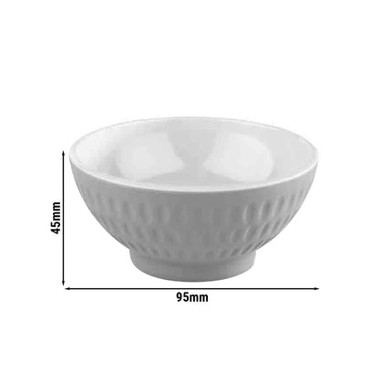 GGM Gastro (6 pcs) Dessert Bowl - ASIA PLUS - Melamine - 0.13L - round - Ø 95mm - White