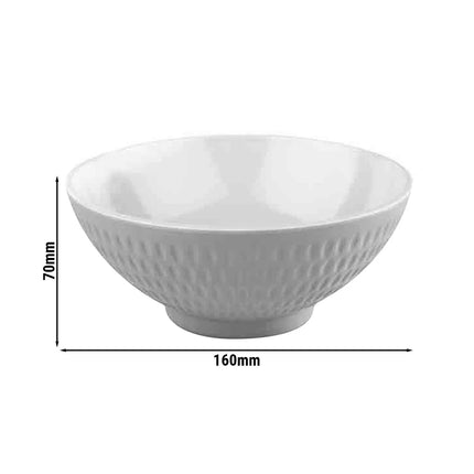 GGM Gastro (6 pcs) Dessert Bowl - ASIA PLUS - Melamine - 0.60L - square - 160x160mm - Depth: 70mm - White