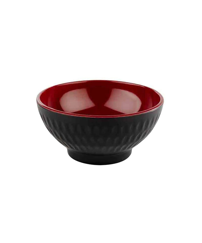 GGM Gastro (6 pcs) Dessert Bowl - ASIA PLUS - Melamine - 130ml - Ø 95mm - Black/Red