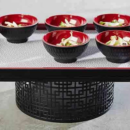 GGM Gastro (6 pcs) Dessert Bowl - ASIA PLUS - Melamine - 130ml - Ø 95mm - Black/Red