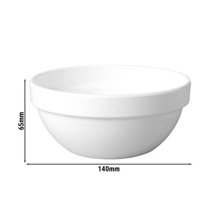 GGM Gastro (6 pcs) Dessert Bowl - CASUAL MAXI - Melamine - 0.15L - round - Ø 105mm - White