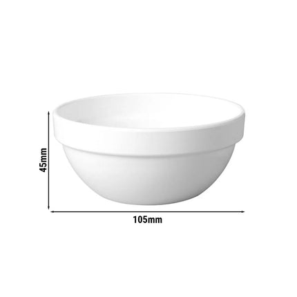 GGM Gastro (6 pcs) Dessert Bowl - CASUAL MAXI - Melamine - 0.15L - round - Ø 105mm - White