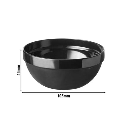 GGM Gastro (6 pcs) Dessert Bowl - CASUAL MAXI - Melamine - 150ml - round - Ø 105mm - Black