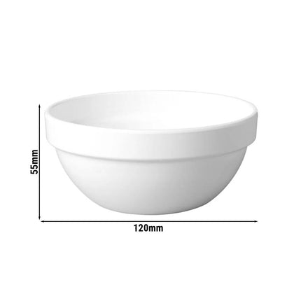 GGM Gastro (6 pcs) Dessert Bowl - CASUAL MAXI - Melamine - 250ml - round - Ø 120mm - 120x120mm - Depth: 55mm - White