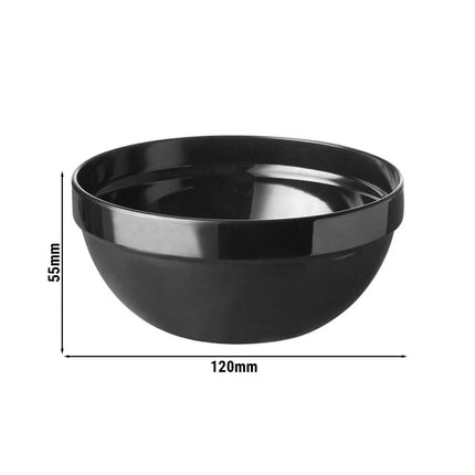 GGM Gastro (6 pcs) Dessert Bowl - CASUAL MAXI - Melamine - 250ml - round - Ø 120mm - Black