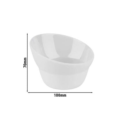 GGM Gastro (6 pcs) Dessert Bowl - CASUAL - Melamine - 130ml - round - Ø 100mm - 100x100mm - Depth: 70mm - White