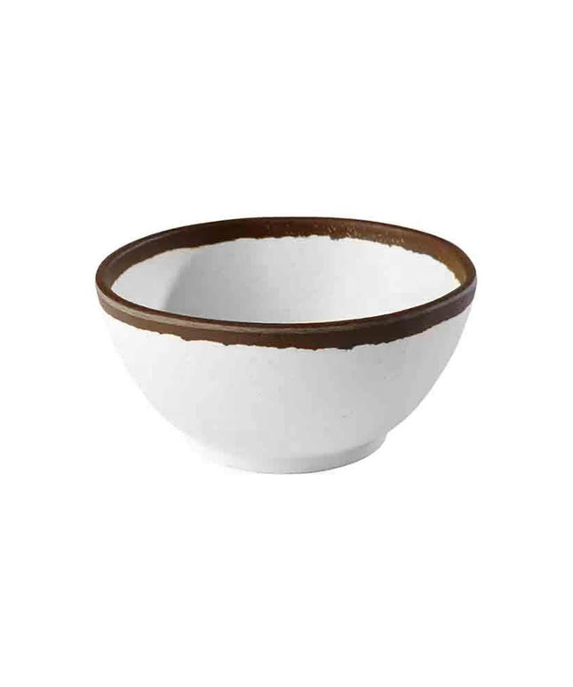 GGM Gastro (6 pcs) Dessert Bowl - CROCKER - Melamine - 0.37L - round - Ø 125mm - Depth: 60mm - White/Brown