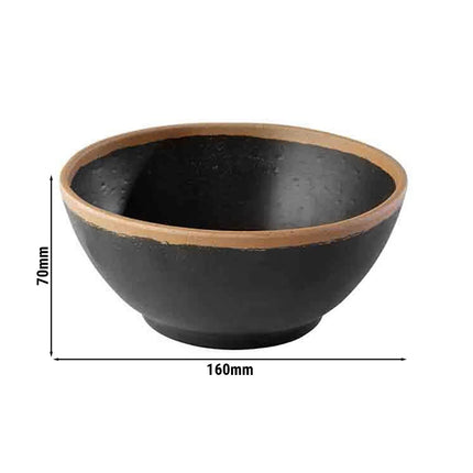 GGM Gastro (6 pcs) Dessert Bowl - CROCKER - Melamine - 0.70L - round - Ø 160mm - Brown/Terracotta