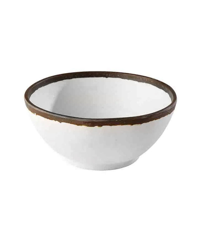 GGM Gastro (6 pcs) Dessert Bowl - CROCKER - Melamine - 0.7L - round - Ø 160mm - White/Brown