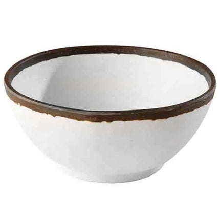 GGM Gastro (6 pcs) Dessert Bowl - CROCKER - Melamine - 0.7L - round - Ø 160mm - White/Brown