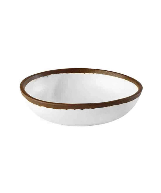 GGM Gastro (6 pcs) Dessert Bowl - CROCKER - Melamine - 500ml - round - Ø 165mm - 165x165mm - Depth: 40mm - White/Brown