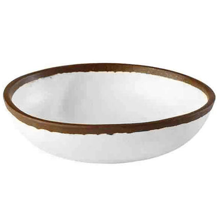 GGM Gastro (6 pcs) Dessert Bowl - CROCKER - Melamine - 500ml - round - Ø 165mm - 165x165mm - Depth: 40mm - White/Brown