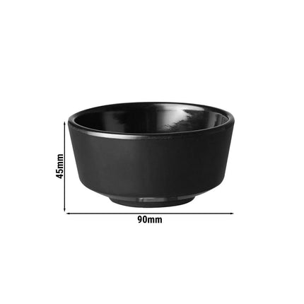 GGM Gastro (6 pcs) Dessert Bowl - FLOAT - Melamine - 150ml - round - Ø 90mm - Black