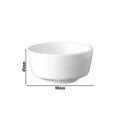 GGM Gastro (6 pcs) Dessert Bowl - FLOAT - Melamine - 150ml - round - Ø 90mm - White