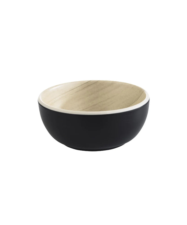 GGM Gastro (6 pcs) Dessert Bowl - FRIDA - Melamine - 0.10L - round - Ø 85mm - Black & Beige