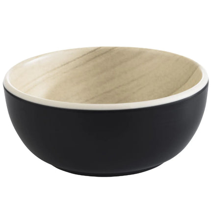 GGM Gastro (6 pcs) Dessert Bowl - FRIDA - Melamine - 0.10L - round - Ø 85mm - Black & Beige