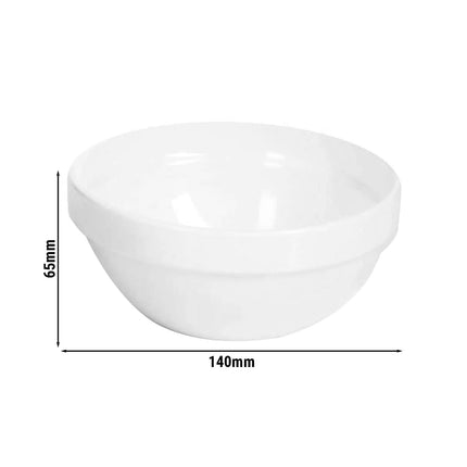 GGM Gastro (6 pcs) Dessert Bowl - FRIENDLY - PET - 0.5L - round - Ø 140mm - Depth: 65mm - White