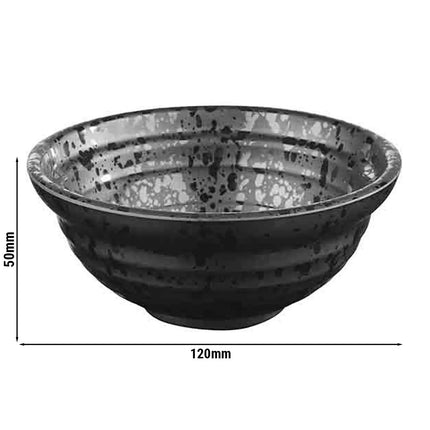 GGM Gastro (6 pcs) Dessert Bowl - GLAMOUR - Melamine - 250ml - square - 120x120mm - Depth: 50mm - Black