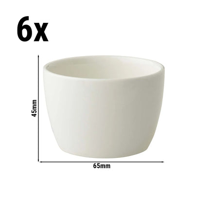 GGM Gastro (6 pcs) Dessert Bowl - Lux - Porcelain - 100ml - round - Ø 65mm - Ivory